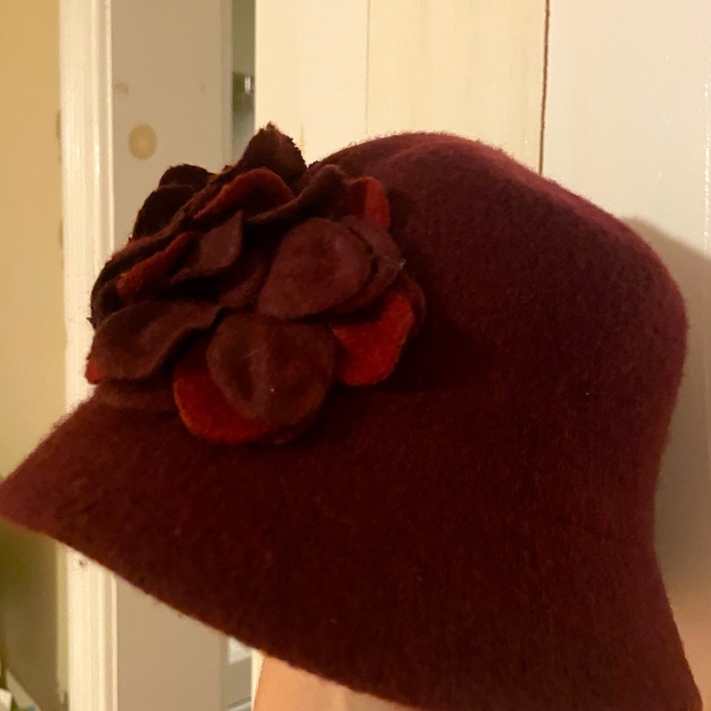 Nine West, Burgundy, chic women's hat